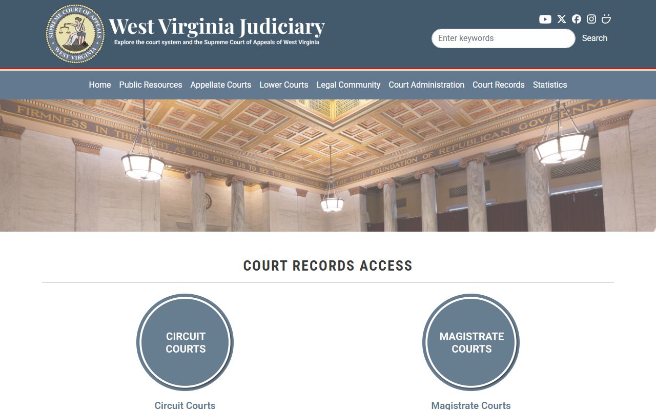 Logan County court records after jail arrest Judiciary access page